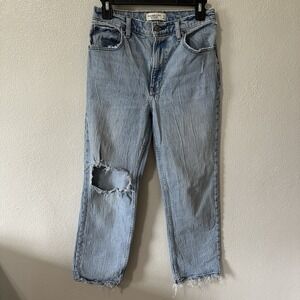 Abercrombie & Fitch Jeans Women's 27/4XS 90s Straight Ultra High Rise Distressed